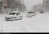 بارش برف در اردبیل