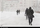 بارش برف در اردبیل