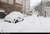 بارش برف در اردبیل