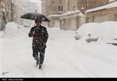 بارش برف در اردبیل