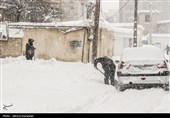 بارش برف در اردبیل