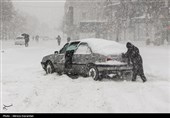 بارش برف در اردبیل