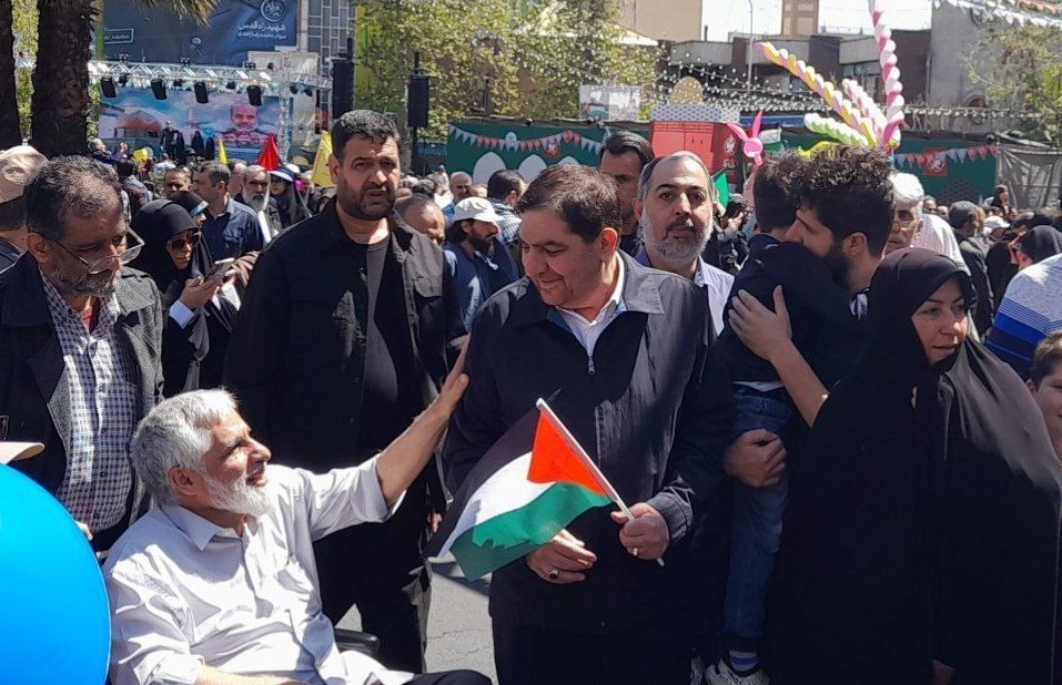 راهپیمایی روز قدس , علی اکبر ناطق نوری , محمدرضا فلاح زاده , 