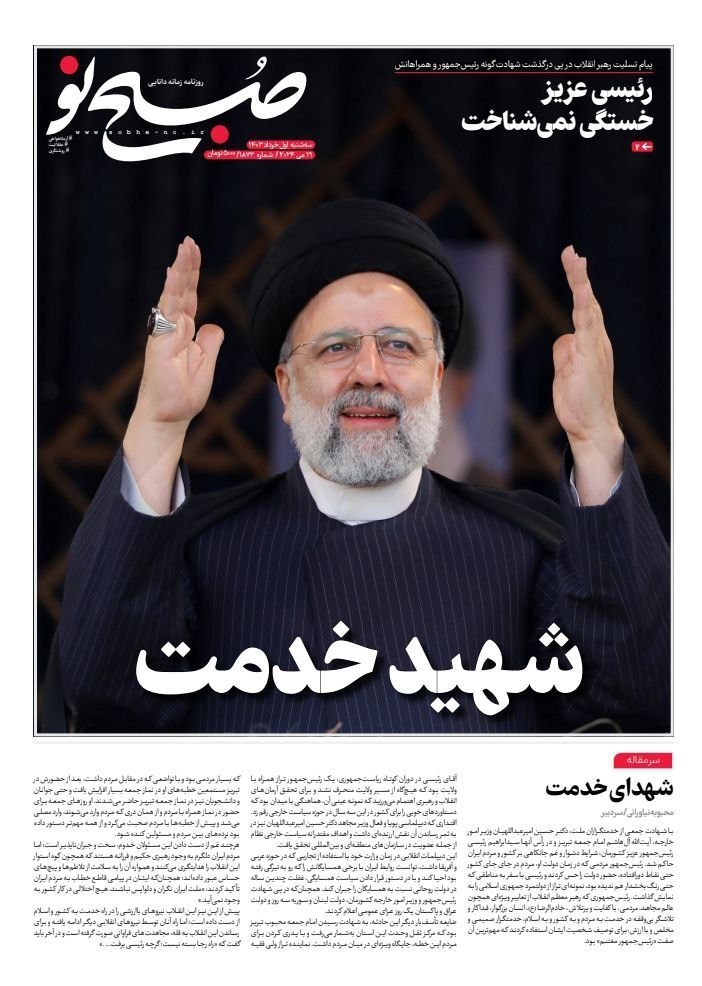 حادثه بالگرد رئیس جمهور , روزنامه وطن امروز , روزنامه کیهان , 