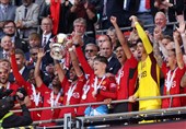 منچستریونایتد دربی را برد و قهرمان جام حذفی شد + عکس