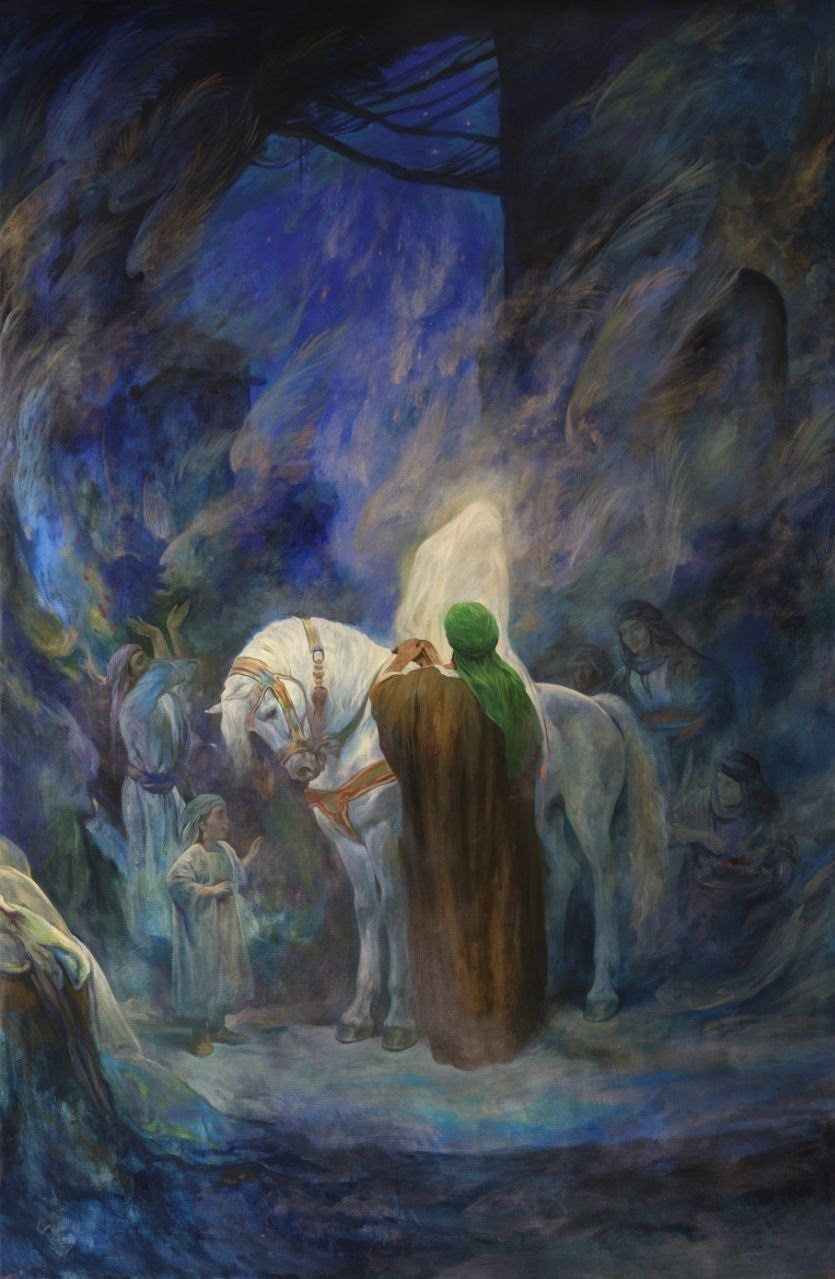 امام علی (ع) , حضرت زهرا , نقاشی , هنرهای تجسمی , حسن روح الامین , 