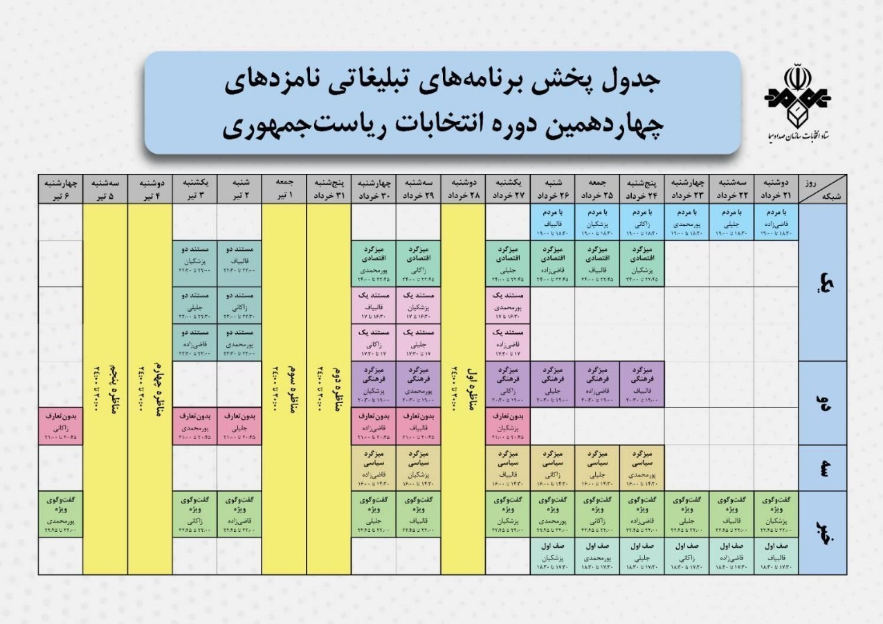 تلویزیون , صدا و سیما , چهاردهمین دوره انتخابات ریاست جمهوری ایران ,