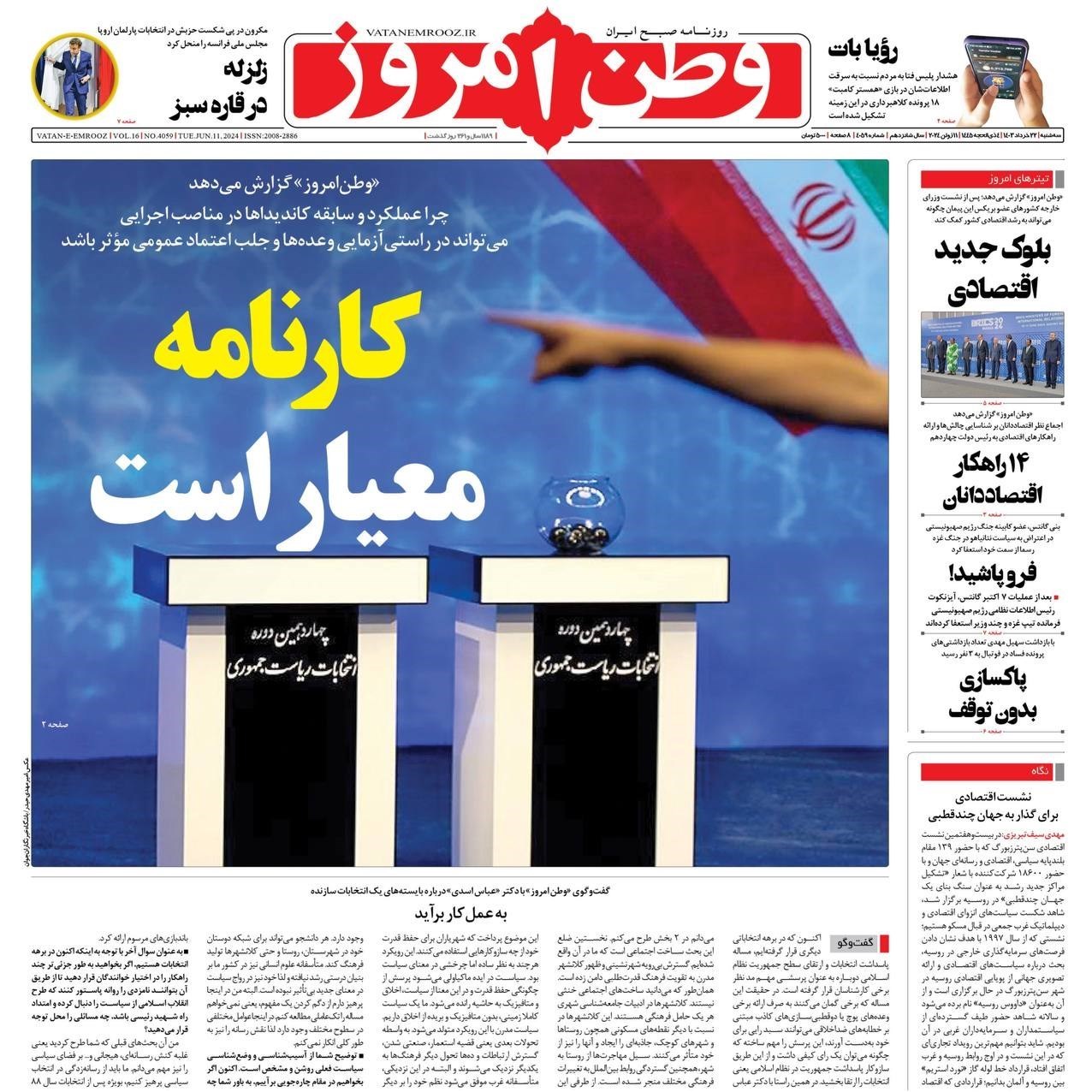 روزنامه کیهان , روزنامه رسالت , روزنامه همشهری , روزنامه جام جم , 