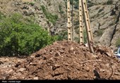 محدودیت موقت محور هراز در محدوده آب‌اسک به دلیل ریزش سنگ