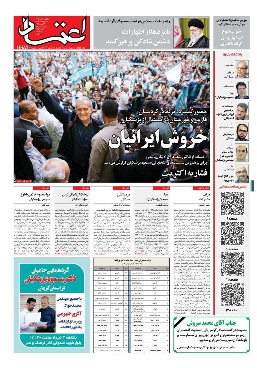 روزنامه کیهان , روزنامه جوان , روزنامه همشهری , روزنامه جام جم , 