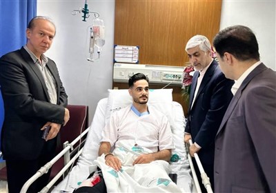 عیادت وزیر ورزش و جوانان از کاپیتان تیم ملی تکواندو