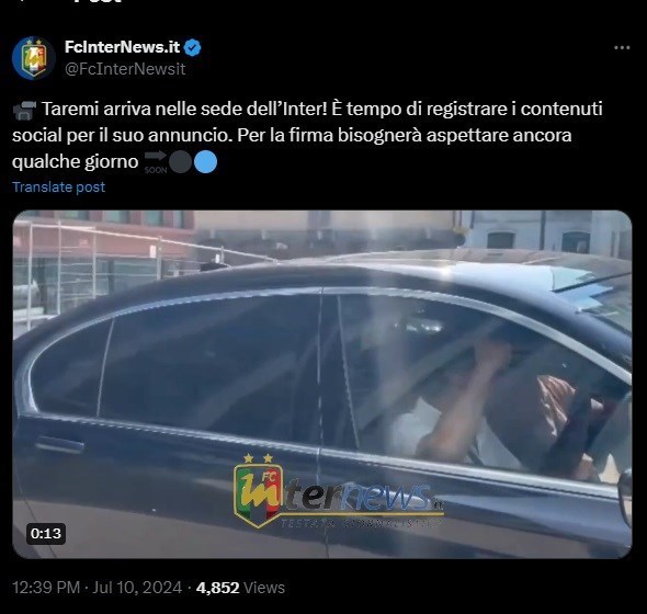 مهدی طارمی , تیم فوتبال اینتر , 