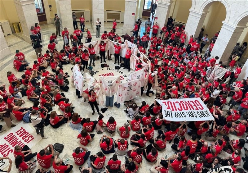 המפגינים הסתערו על הקונגרס האמריקני במחאה נגד נתניהו