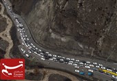 ترافیک سنگین در محور هراز/بارش باران در جاده‌های 4 استان