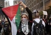 ببینید| تجمع حامیان فلسطین در واشنگتن همزمان با دیدار ترامپ و نتانیاهو