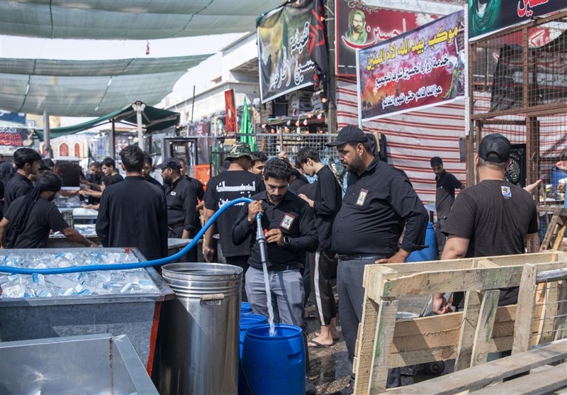 توزیع آب در اربعین