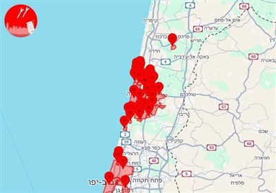 اصابت موشک‌های ایران به مرکز فلسطین اشغالی