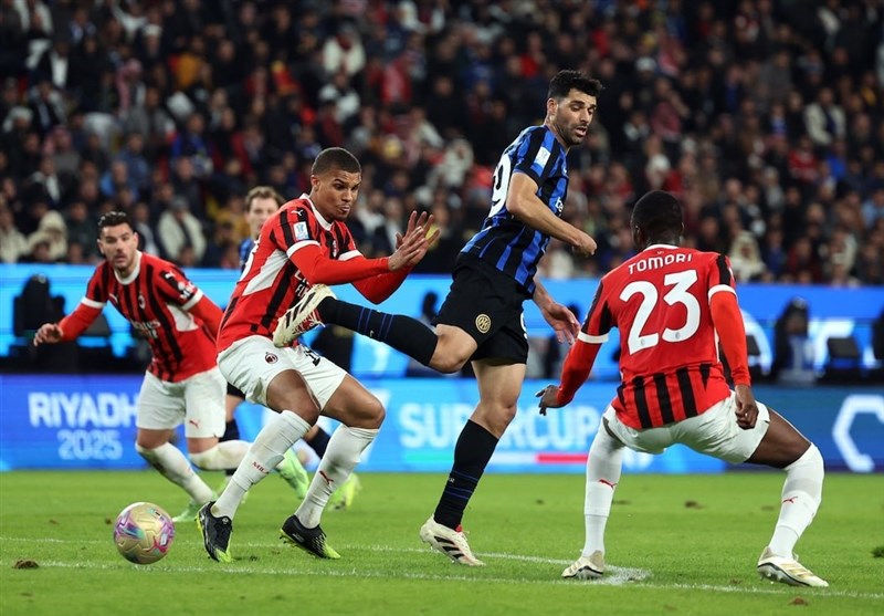 تیم فوتبال اینتر , تیم فوتبال میلان  , مهدی طارمی , سوپر جام ایتالیا , 