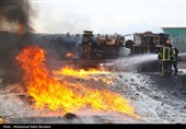 حریق در کارخانه غیرمجاز تولید روغن حیوانی در جاده گلحصار