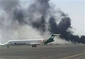غارات جویة سعودیة على مطار صنعاء