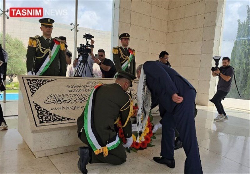 راهپیمایی مردم رام الله در هفتاد و هفتمین سالگرد روز نکبت