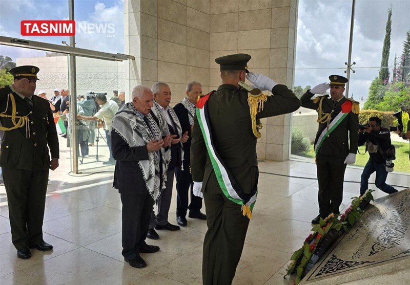 راهپیمایی مردم رام الله در هفتاد و هفتمین سالگرد روز نکبت