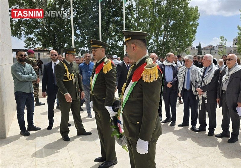 راهپیمایی مردم رام الله در هفتاد و هفتمین سالگرد روز نکبت