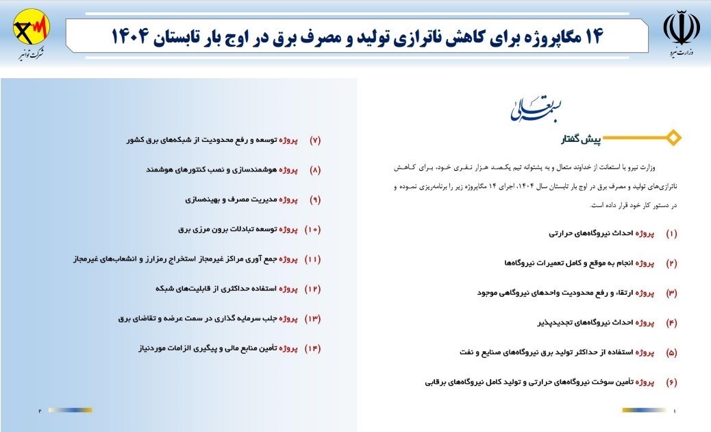 وزارت نیرو , شرکت توانیر | توانیر , 
