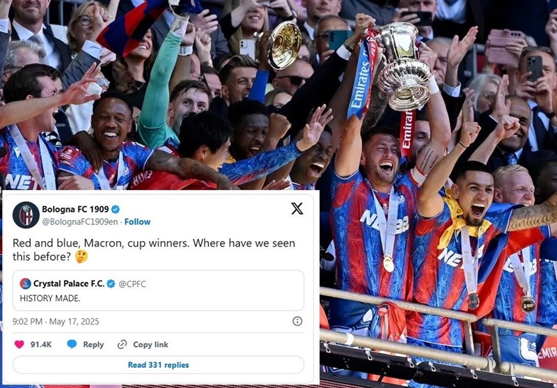 تیم فوتبال بولونیا ایتالیا , تیم فوتبال کریستال‌پالاس انگلیس , جام حذفی انگلیس , جام حذفی ایتالیا , 