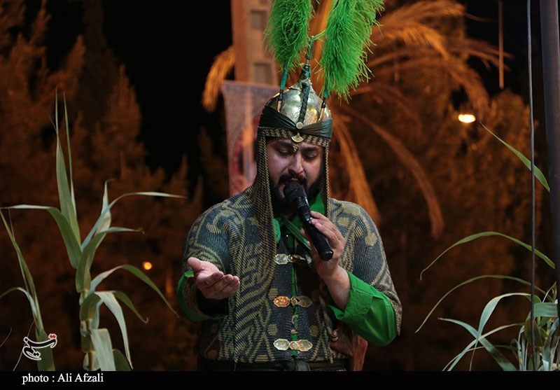 نجوای شبیه‌خوان علی‌اکبر(ع) با فرات در سوگواره تعزیه ده زیار