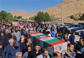 پیکر 6 شهید حمله اسرائیل در کرمانشاه تشییع شد