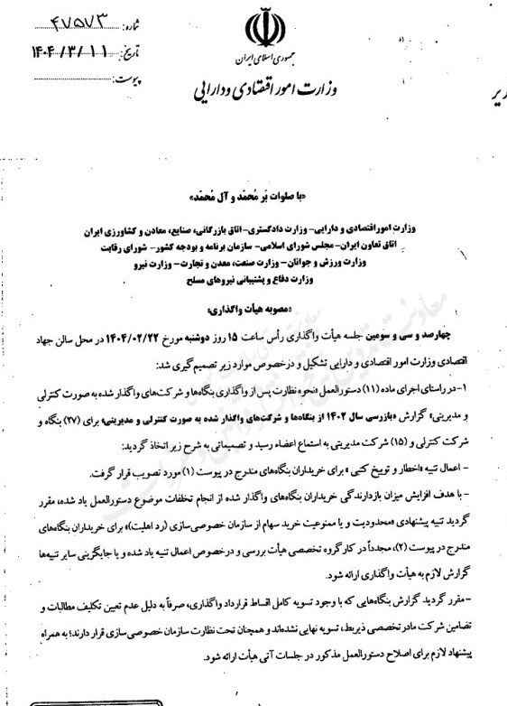 سازمان خصوصی سازی , 