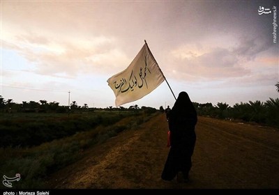 پیاده‌روی حرم تا حرم بخش کویرات به سمت امامزاده آقاعلی عباس+فیلم