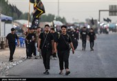 پیاده روی زائرین اربعین حسینی از مسیر بغداد به کربلا