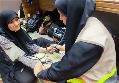 خدمات‌رسانی موکب درمانی تامین اجتماعی در پایانه برکت