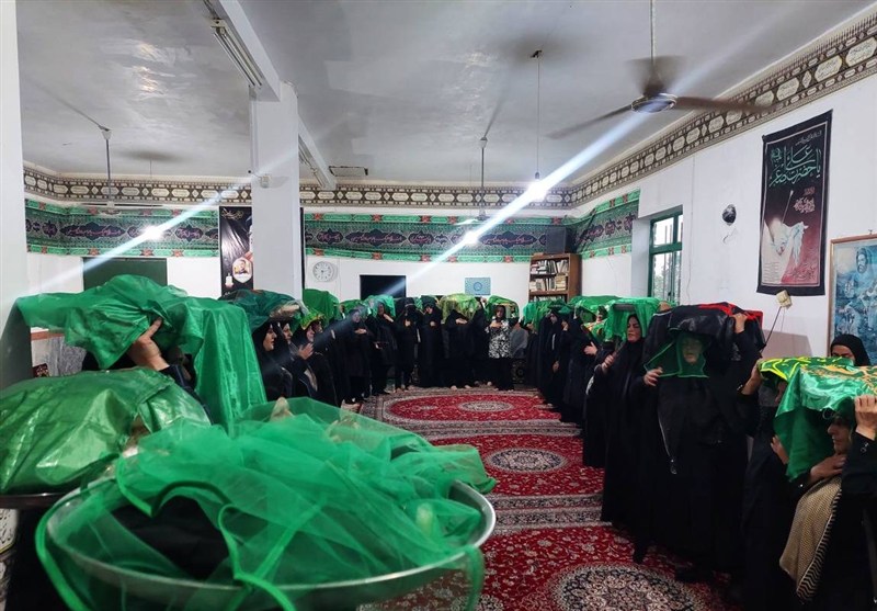 مجمع‌گردانی بانوان گیلانی در روستای طرازکوه به‌‌نیت همدلی با اسرای کربلا