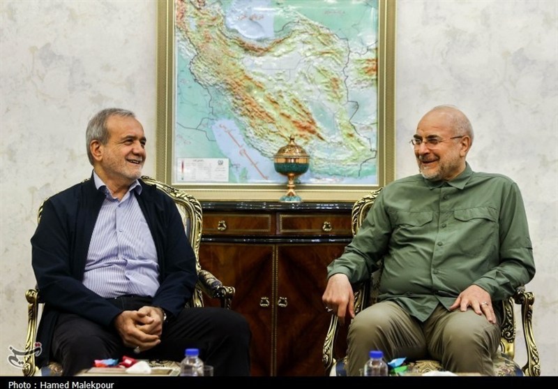 پزشکیان انتخاب مجدد قالیباف به ریاست مجلس را تبریک گفت