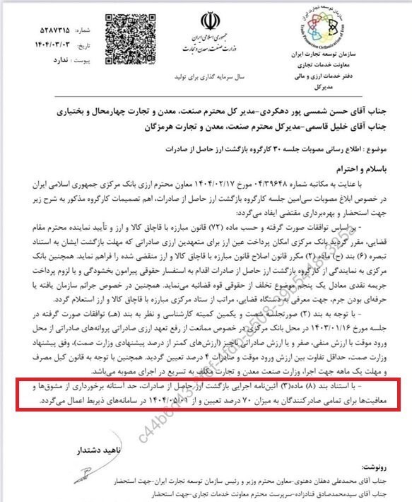 قیمت ارز , صادرات , 