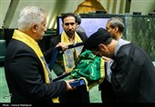 حضور خادمان حرم حضرت عبدالعظیم حسنی(ع) در صحن علنی مجلس