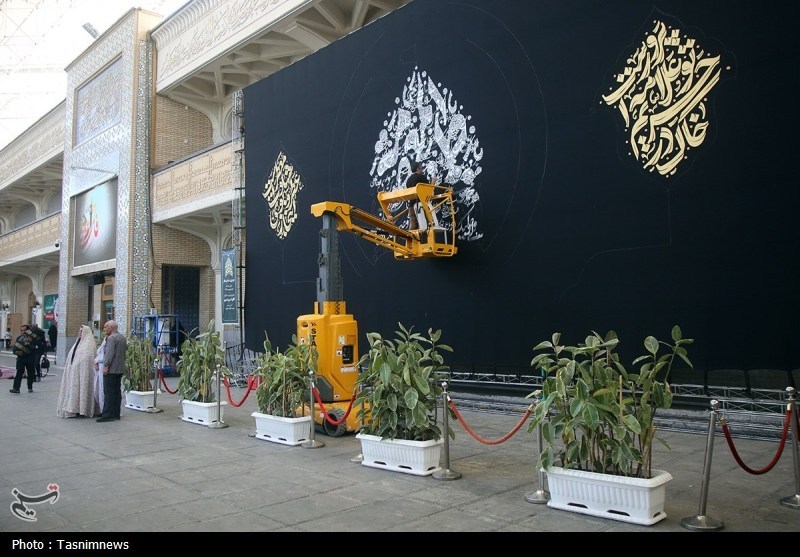 قم , اخبار استان قم , اخبار قم , حضرت معصومه (س) , هنرمندان , عکس , خوشنویسی , 