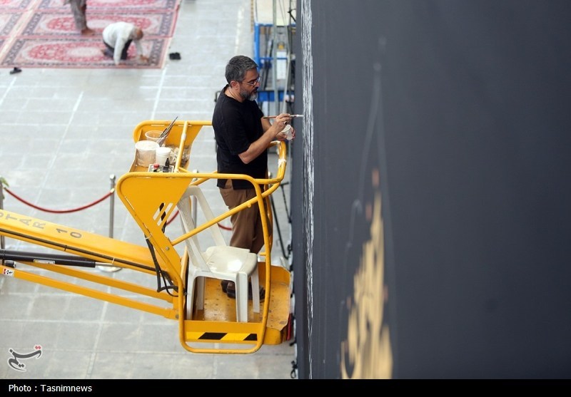 قم , اخبار استان قم , اخبار قم , حضرت معصومه (س) , هنرمندان , عکس , خوشنویسی , 