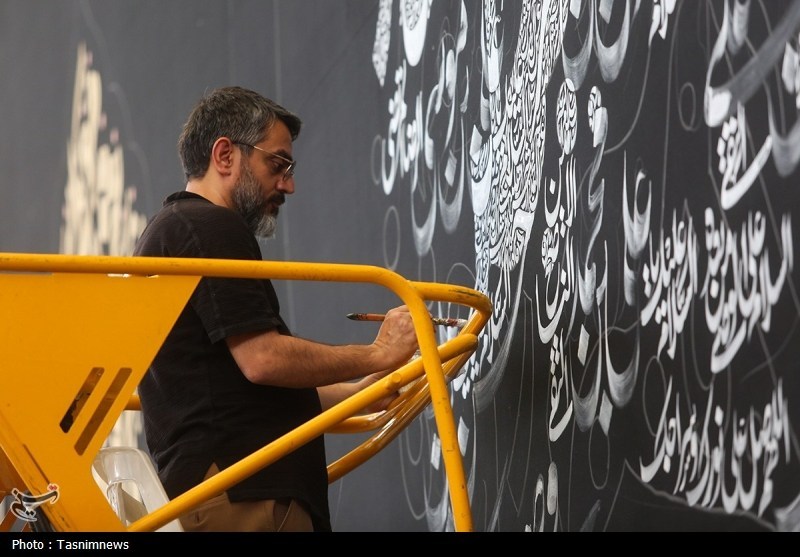 قم , اخبار استان قم , اخبار قم , حضرت معصومه (س) , هنرمندان , عکس , خوشنویسی , 