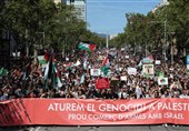 خروش مردم در بارسلون، مادرید، رم و لیسبون علیه جنایات رژیم صهیونیستی