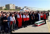 تشییع پیکر خلبان شهید بالگرد امدادی هلال احمر