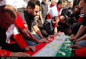 تشییع پیکر خلبان شهید بالگرد امدادی هلال احمر