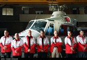 تشییع پیکر خلبان شهید بالگرد امدادی هلال احمر