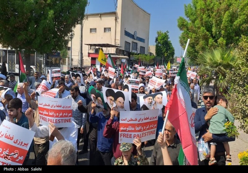 اخبار بوشهر , راهپیمایی , نوار غزه , 