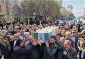 پیکر «حبیب آدینه‌پور» جانباز 70 درصد شهید در مشهد تشییع شد+تصاویر