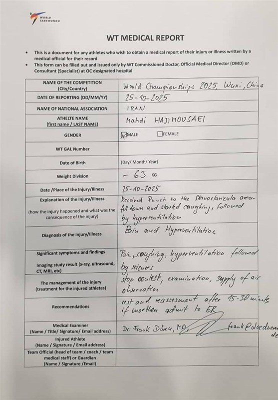 تکواندو , تکواندو ایران , مسابقات جهانی تکواندو , هادی ساعی , مهدی حاجی‌موسایی , 