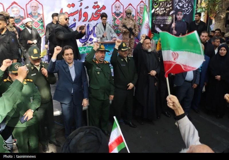 اخبار رباط کریم , راهپیمایی , یوم‌الله 13 آبان , دانش آموزان , اخبار بهارستان , 